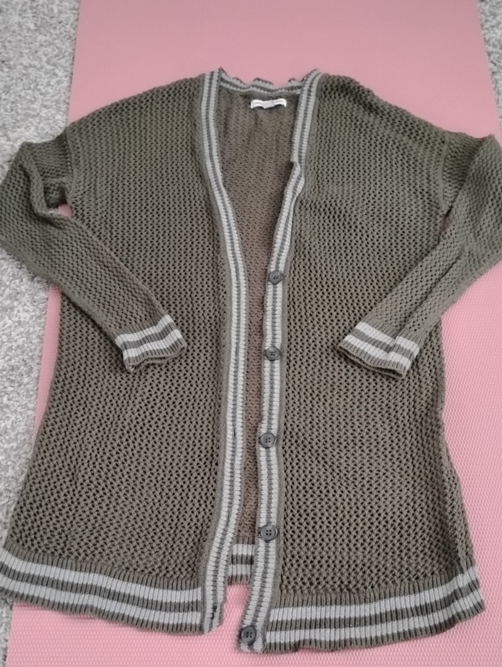 American Eagle Green Cotton Cardigan